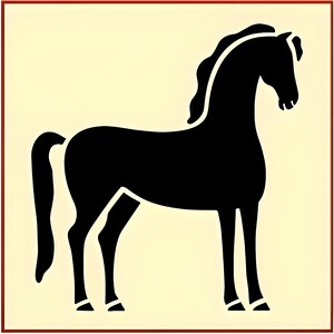 Horse Stencil - 6&quot; x 6&quot; - Horse Painting DIY Gifts Crafts Wall Decor Animal Stencils Airbrush Country - The Artful Stencil