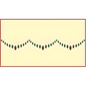 Scallop 2 Border Stencil - 13.5” x 1.75” - DIY Art Craft Reusable Flexible Painting Template 10 mil Mylar Wall Crafts - The Artful Stencil