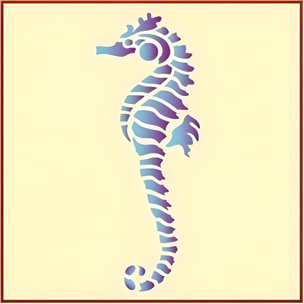 Seahorse Stencil - Etsy