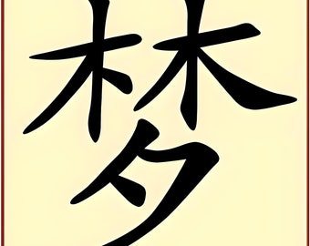 Plantilla de Kanji Dream: símbolo de palabra, kanji japonés, chino, hanzi, reutilizable, resistente y flexible para pintar - The Artful Stencil