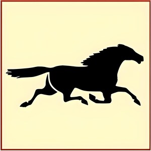 Running Horse Stencil - 7.4&quot; x 3.5&quot; Horse Stencil Painting DIY Gifts Crafts Wall Decor Animal Stencils Airbrush Country - The Artful Stencil