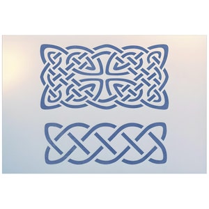 Celtic Knot Set 4 & 5 - Stencils for painting Reusable Mylar DIY Art and Craft Viking Symbols Irish Welsh Knotwork - The Artful Stencil