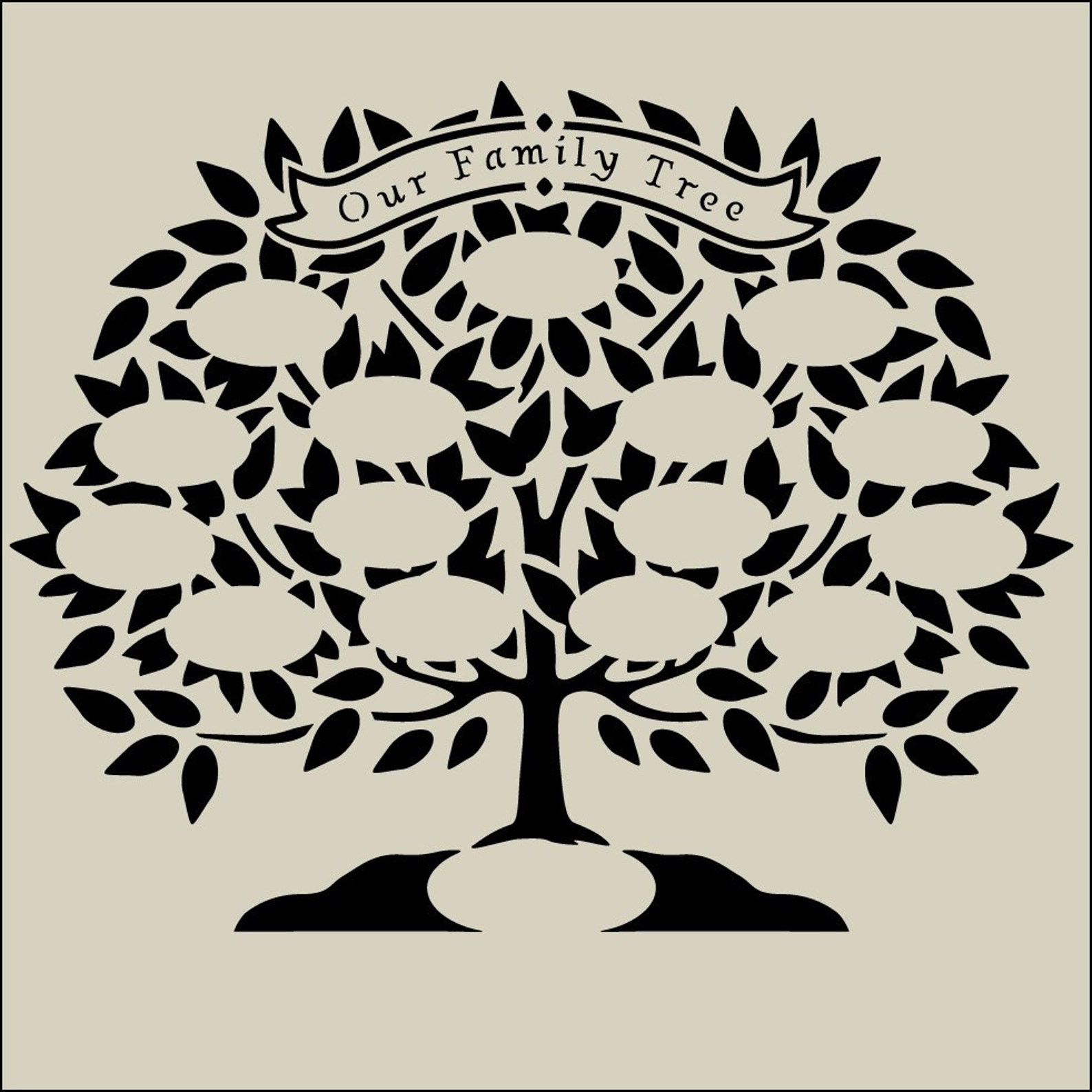 Family Tree Stencil 12 X 9.5 the Artful - Etsy Australia