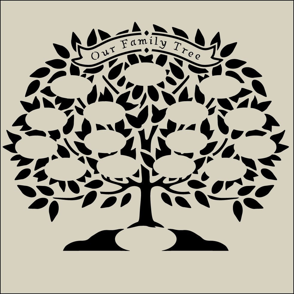 Family Tree Stencil 12 X 9.5 the Artful - Etsy Australia