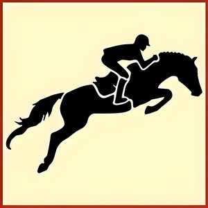 Hunter Jumper Horse and Rider Stencil --- The Artful Stencil