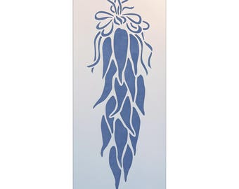 Szablon Chili Garland - 4" x 12,5" - Desert Designs DIY Znaki wielokrotnego użytku do dekoracji ściennych i kuchennych Sztuka i rzemiosło Malowanie - The Artful Stencil