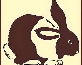Dutch Rabbit Stencil - 4" x 4"- Forest Mountain Woodland Wildlife African Wild Animal DIY Painting Home Decor DIY Crafts -The Artful Stencil
