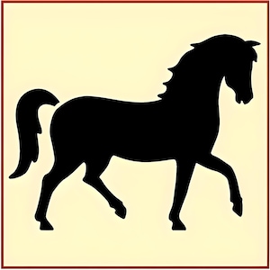 Prancing Horse Stencil 6.5&quot; x 5&quot;- Horse Stencil Painting DIY Gifts Crafts Wall Decor Animal Stencils Airbrush Country - The Artful Stencil