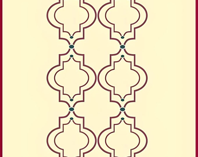 FURNITURE STENCIL for Painting Reusable AMIRA Moroccan Boho Mosiac ...