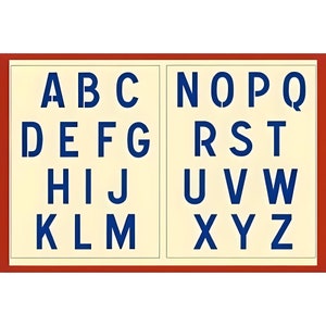 French Letter Stencils - 8.5&quot; x 11&quot; French Letters Country Deco Art Painting DIY Craft Wall Home Decoration French words- The Artful Stencil