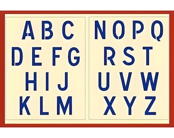 Franska bokstavsschabloner - 20 x 28 cm Franska bokstäver Lantlig dekoration Konstmålning Gör-det-själv Hantverk Vägg Heminredning Franska ord - Den Konstfulla Schablonen