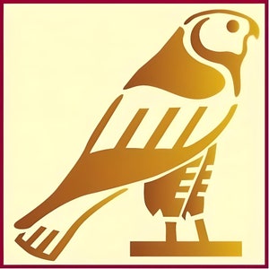Egyptian Hawk Stencil - Hieroglyphics Classic Egyptian Symbol Egyptian Gods DIY Art & Craft Painting Craft - The Artful Stencil