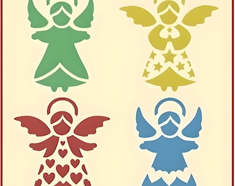 Small Angel Stencil Set -- The Artful Stencil