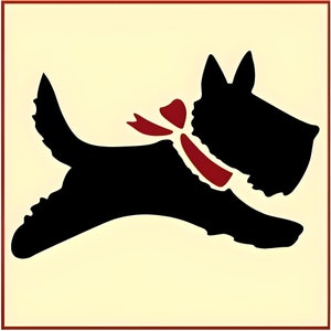 Scottie 2 Stencil - 7&quot; x 5&quot; Dog Silhouette Dog Animal Lover DIY Template for Painting Home Decor DIY Crafts - The Artful Stencil