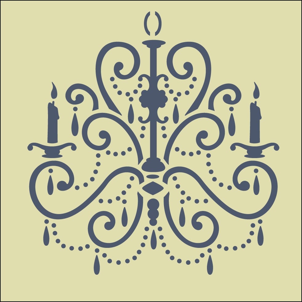 Chandelier Stencil Template