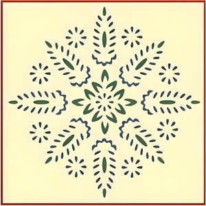 Colonial Motif 1 Stencil -- 9&quot; x 9&quot; -- The Artful Stencil -- 10 mil Mylar, walls, pillows and sign painting
