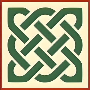 Celtic Knot 1 Stencil  -- 4" x 4" -- The Artful Stencil -- 10 mil Mylar, walls, pillows and sign painting