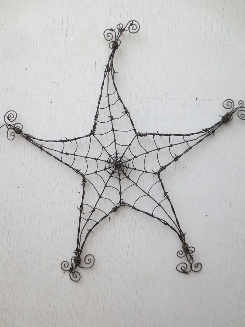 Barbed Wire Star Spider Web Garden Decoration or Trellis image 4