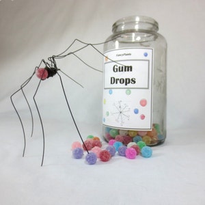 Lovely Long-Legged Red GumDrop Spider Repurposed Sculpture