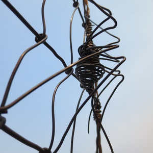 Spider Spinning A Web Barbed Wire Garden Trellis Made to Order image 4