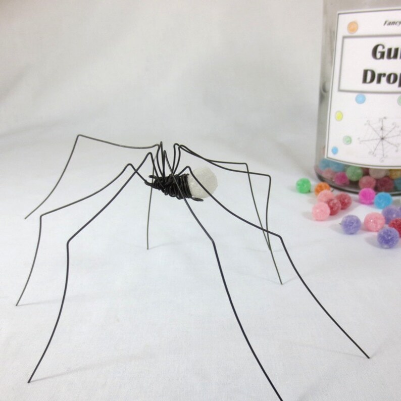 White Longlegged Clove Gumdrop Spider Repurposed Sculpture Etsy