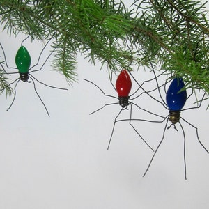 Small Lucky Christmas Spider Christmas Tree Ornaments Set of 3 Made to Order image 1