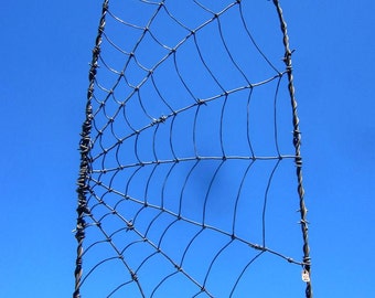 Beautiful Barbed Wire Spider Web Garden Trellis