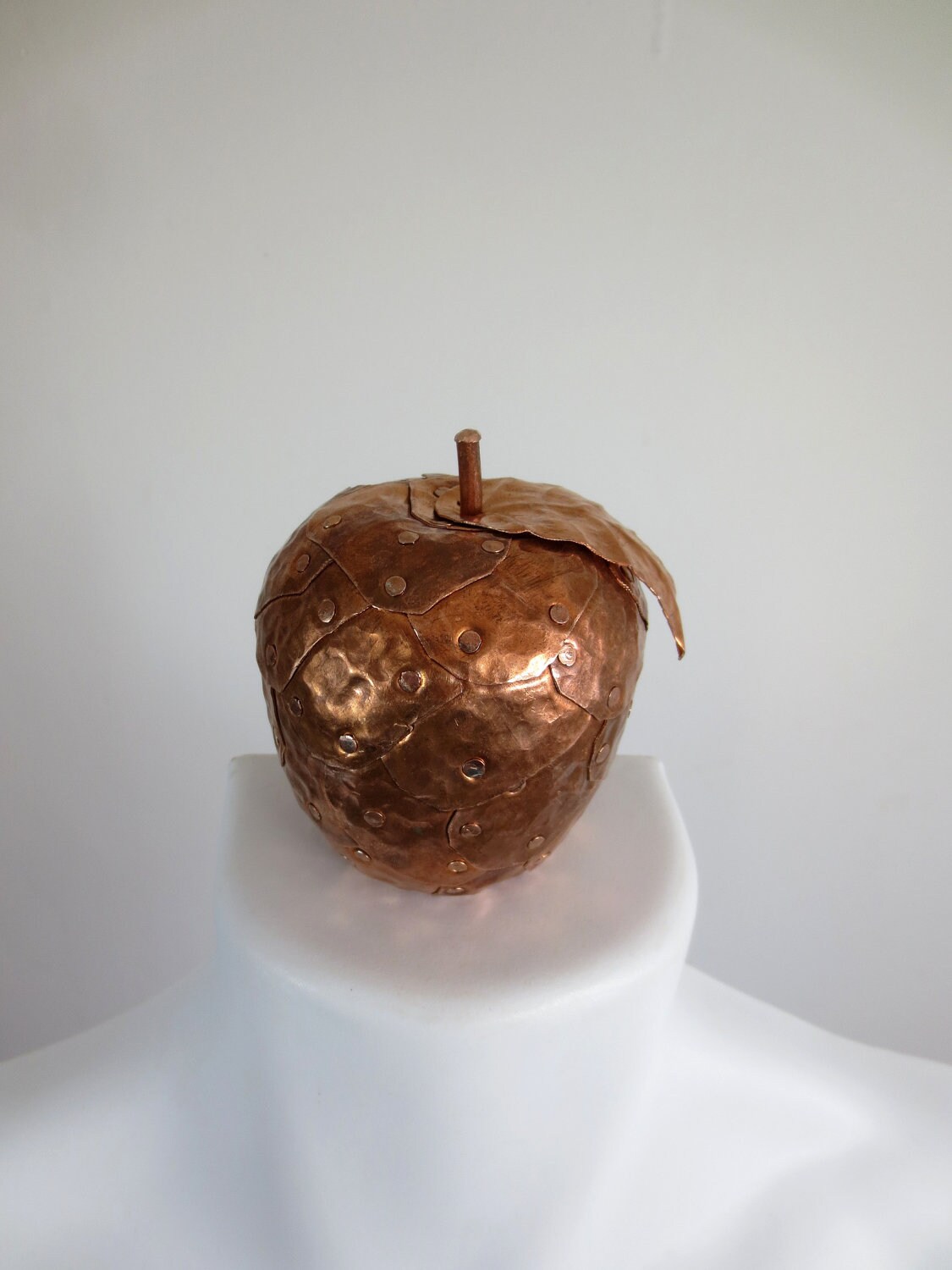 Unique Hammered Copper Apple Sculpture Made to Order Etsy