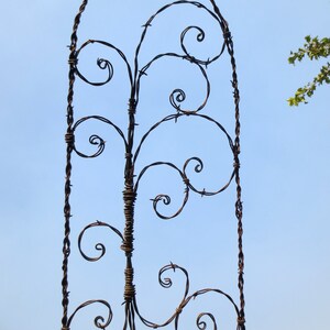 Twisted and Thorny Spirals Barbed Wire Trellis Made To Order image 4