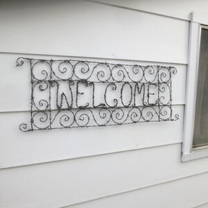 Spirillian Filigree Barbed Wire Welcome Sign Made To Order image 2