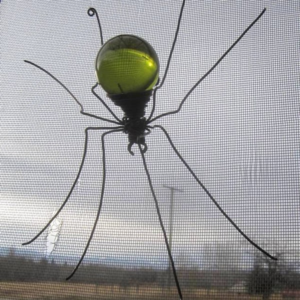 Fetching Green Sun Catcher Window Spider Hanging Art