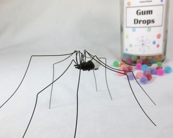 White Long-Legged Clove GumDrop Spider Repurposed Sculpture,Free Shipping In US