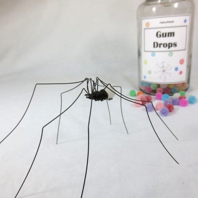 White Longlegged Clove Gumdrop Spider Repurposed Sculpture Etsy