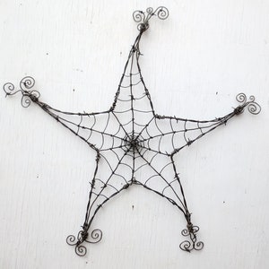 Barbed Wire Star Spider Web Garden Decoration or Trellis image 1