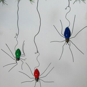 Small Lucky Christmas Spider Christmas Tree Ornaments Set of 3 Made to Order image 3