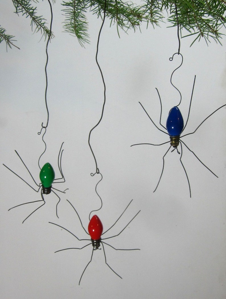 Small Lucky Christmas Spider Christmas Tree Ornaments Set of 3 Made to Order image 3