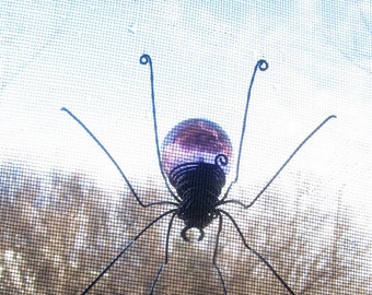 Beautiful Purple Sun Catcher Window Spider Hanging Art