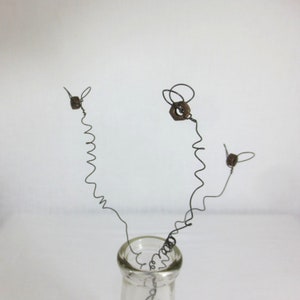 Add Excitement To Any Bouquet With This Trio of Rusty Nut  Bees  Made To Order