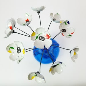 Primary Colors  Bouquet of Forever Blooming Tin Flowers, Free Shipping In US
