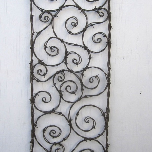 Random Barbed Wire Spirals Trellis  Made to Order