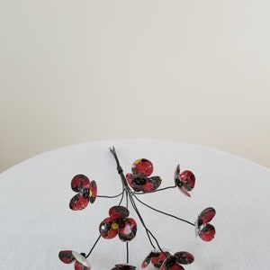 Delicate Red Bouquet of Forever Blooming Tin Flowers, Free Shipping In US zdjęcie 5