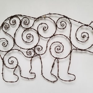 Spirillian Bear Barbed  Wire  Decoration Made to Order