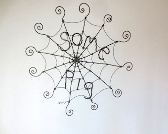12" Some Pig Charlotte's Web Inspired Wire Spider Web Made to Order