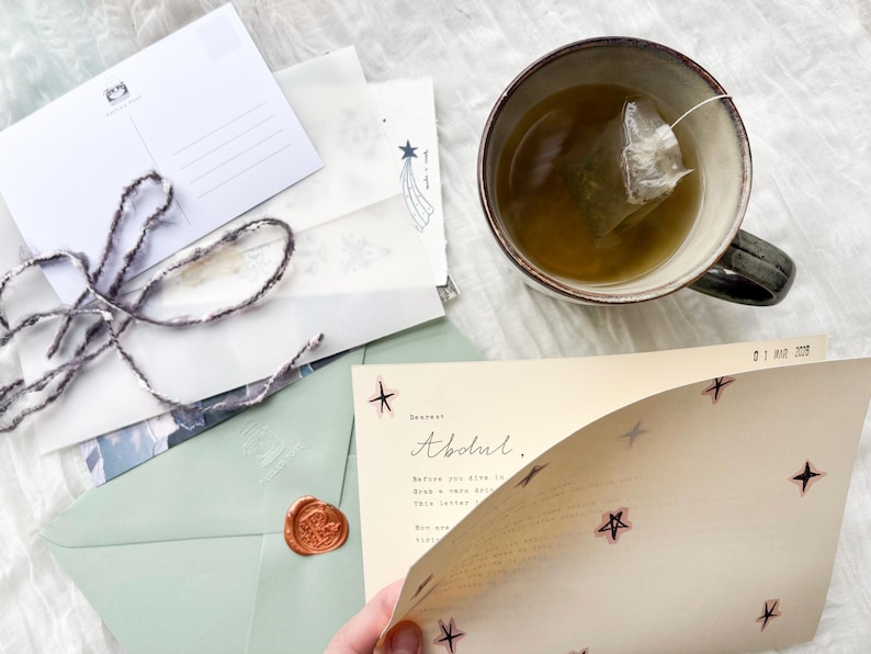 Månadsprenumeration på snigelpost – Personliga brev och pappersvaror | Happy Mail, Stationery Club, Slow Living-present | Paulas postögonblick bild 3
