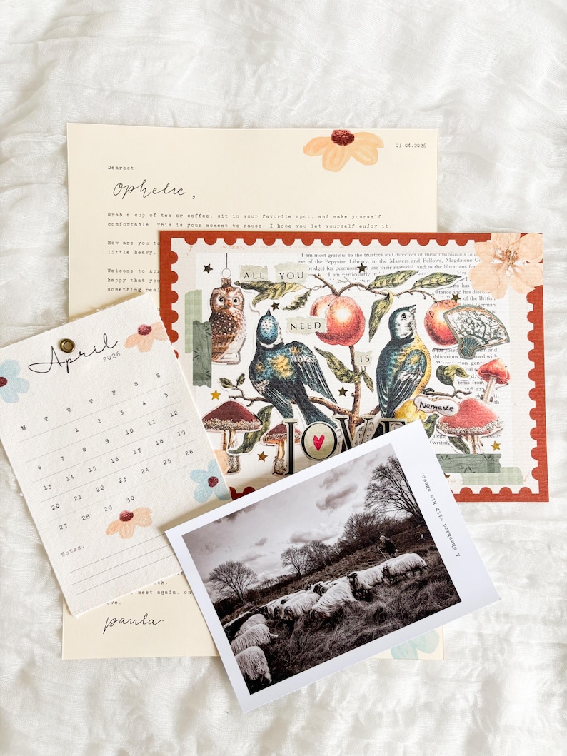 Månadsprenumeration på snigelpost – Personliga brev och pappersvaror | Happy Mail, Stationery Club, Slow Living-present | Paulas postögonblick bild 14