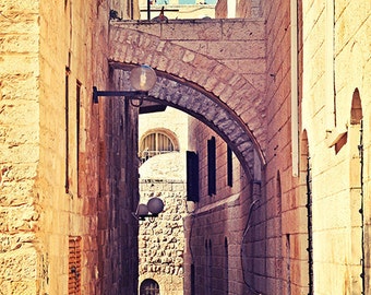 Jerusalem Alley - Old City Jewish Quarter - Israel Photography - 8x12 Fine Art Photo - Made in Israel