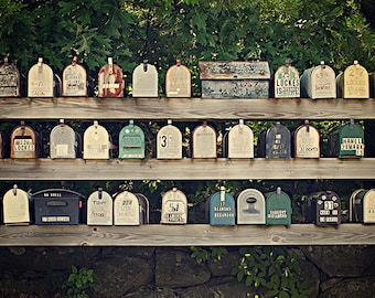 Vintage Mailboxes - New England Photography - Lakes Region NH - 8x12 fine art photo