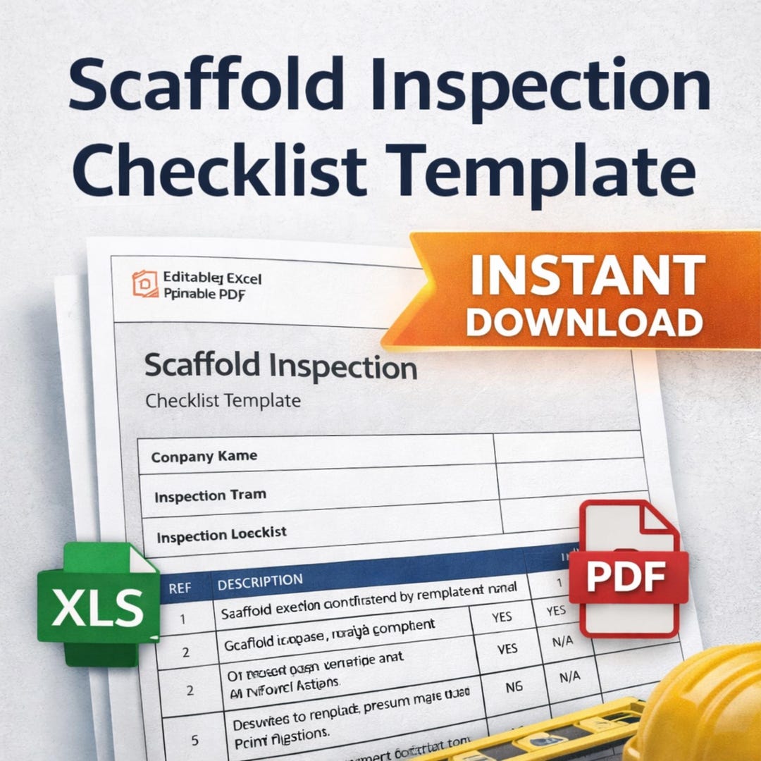 Scaffold Inspection Contents Scaffold Inspection Checklist Template | Excel & PDF Download ...