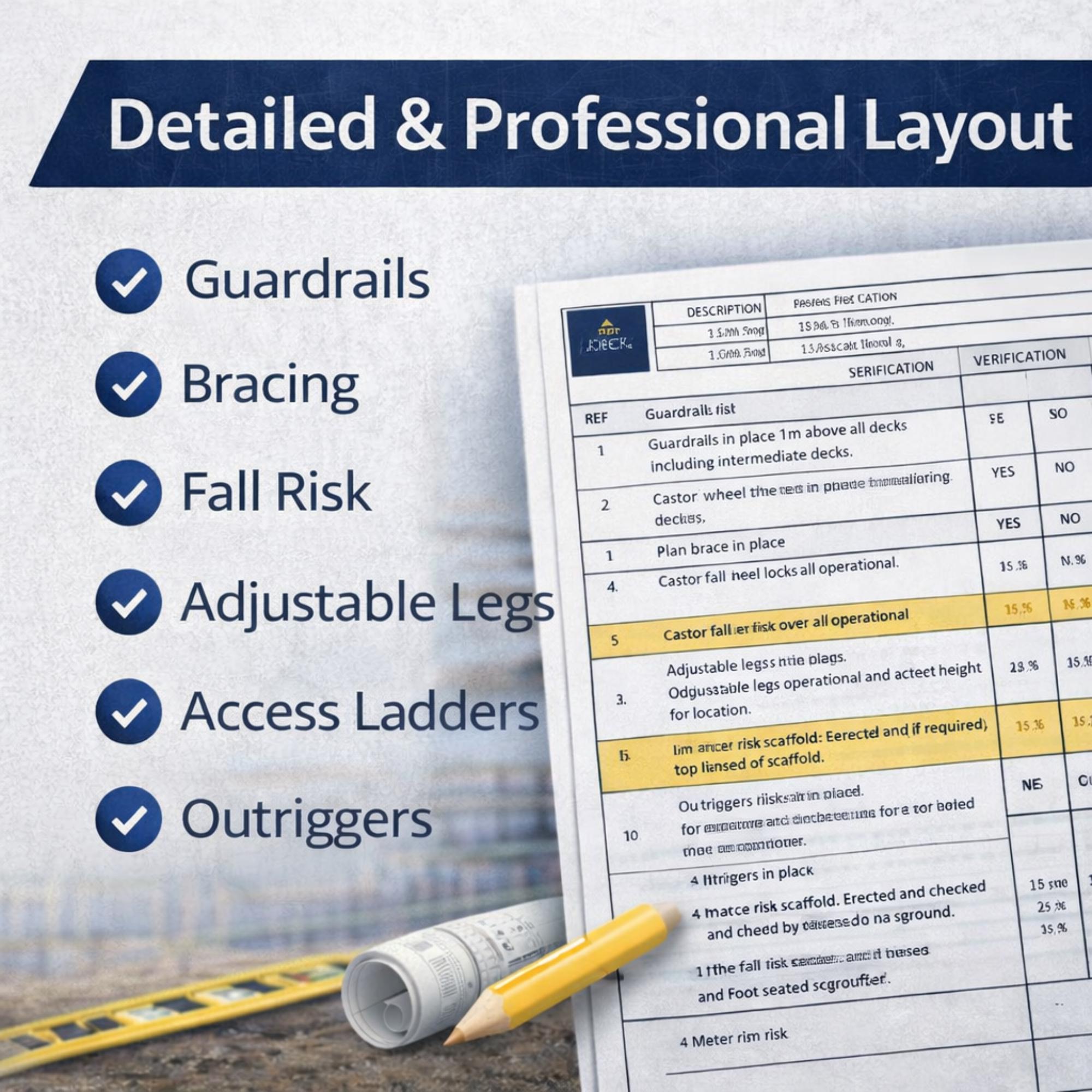 Scaffold Inspection Checklist Template | Excel & PDF Download ...