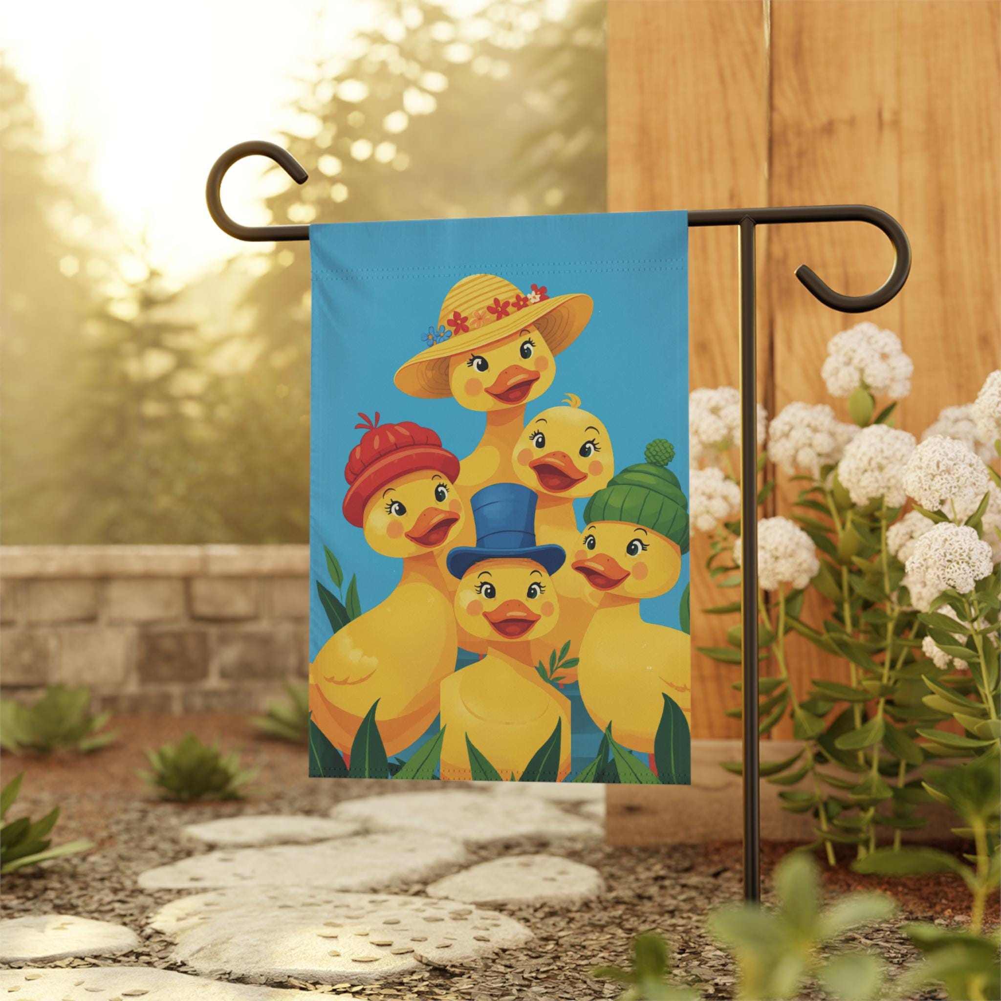 Duck Family Garden Banner | Spring Ducklings Yard Flag - Etsy